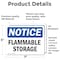 Signmission Flammable Storage OSHA Notice Sign, Vinyl Decal, 7in W x 5in L, 2PK OS-2PACK-NS-D-57-L-12782 - alternate 5